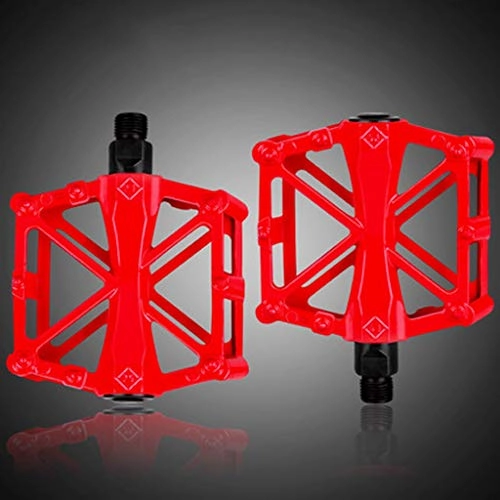 Mountain Bike Pedal : HYYSH Bicycle Pedal Mountain Bike Pedals Pedals Road Pedals Universal Folding Bicycle Accessories Pedal (Color : Red)