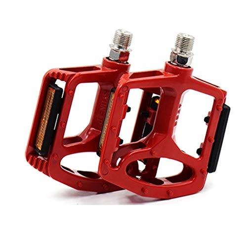 Mountain Bike Pedal : HYYSH Universal bicycle pedals mountain bike anti-skid road pedals adult bicycle accessories (red)