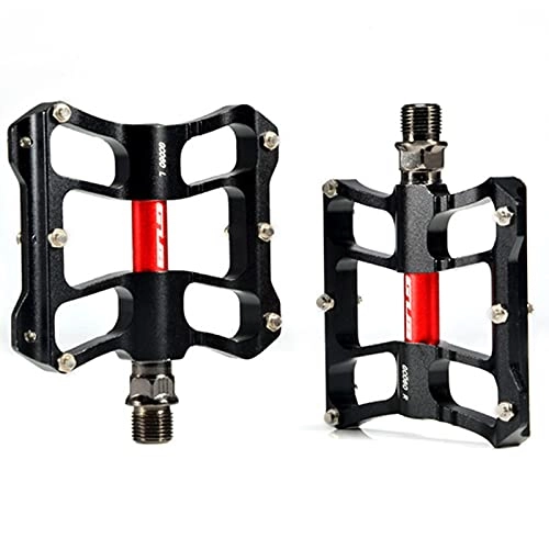 Mountain Bike Pedal : IIIL 9 / 16 Road Bike Pedals, Sealed Bearing Mountain Bicycle Flat Pedals, Lightweight Aluminum Alloy Wide Platform Cycling Pedal for BMX / MTB, Black