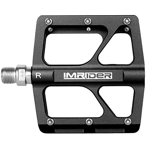 Mountain Bike Pedal : IMRIDER MTB Bike Pedals Aluminum Alloy Bicycle Pedals Flat Lightweight Mountain Road Bike Pedal