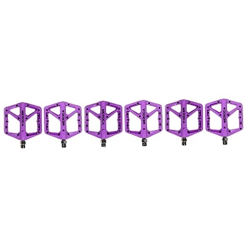 Mountain Bike Pedal : INOOMP 3 Pairs Bicycle Pedal Road Bike Pedals Mountain Bike Pedals Bike Pedals with Straps Bicycles Cycling Treadle Bearing Treadle Cycle Pedals Bike Treadle Light Nylon Child Purple