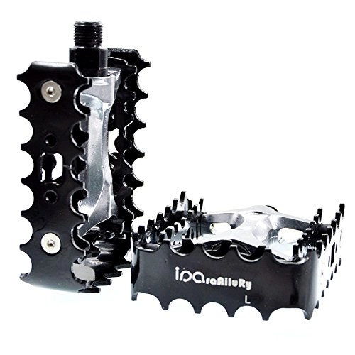 Mountain Bike Pedal : iParaAiluRy Mountain Bike Pedal Aluminum Alloy Platform Cycling Pedals, CNC Steel Axle 9 / 16