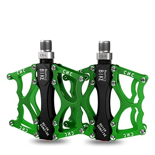 Mountain Bike Pedal : IRISZ Bicycle Pedal Mountain Bike Pedal Quick Release Racing Bicycle Accessories Aluminum Alloy Non-Slip Bearing Pedal Footpegs (Color : 4)