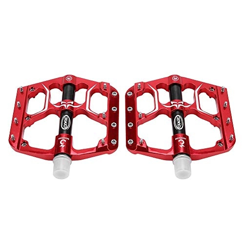 Mountain Bike Pedal : Jadeshay Bike Pedal Lightweight Aluminium Alloy Bearing Pedals for Bicycle(Red)