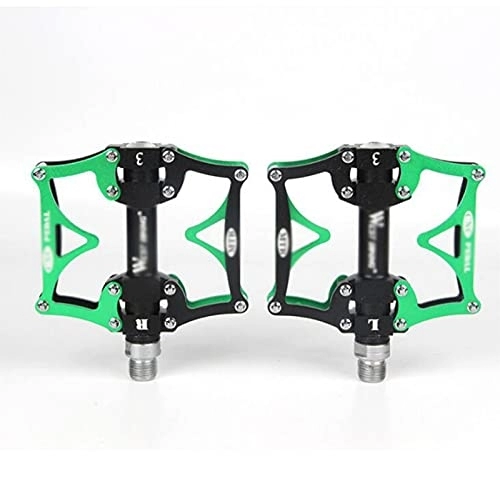 Mountain Bike Pedal : JBHURF Bicycle pedals, mountain bike pedals, mountain bike pedals, light aluminum alloy pedals, bicycle bearing pedals / pedals, flat aluminum alloy platform, sealed DU bearing axles, 9 / 16 inches
