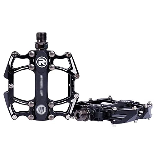 Mountain Bike Pedal : JBHURF Mountain bike bicycle pedal aluminum alloy bearing mountain pedal non-slip pedal accessories riding equipment 9 / 16 inch suitable for mountain bike BMX and folding bicycle