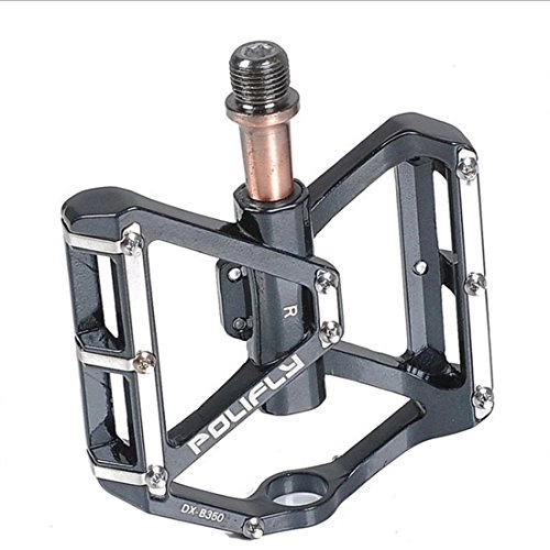 Mountain Bike Pedal : JESSIEKERVIN YY3 Bicycle Pedals Aluminum Alloy Bearings Palin Ankles Mountain Bikes Fixed Gear Bicycle Pedals (Color : Black)