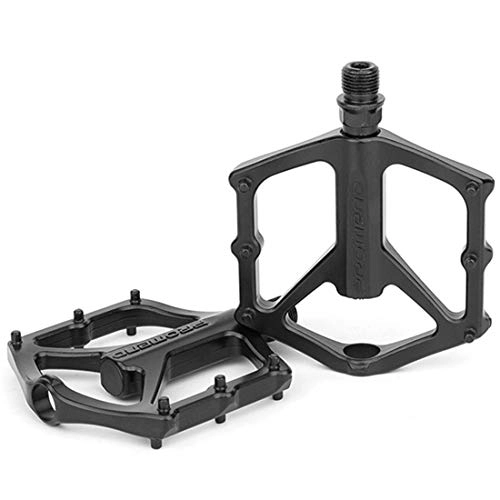 Mountain Bike Pedal : JESSIEKERVIN YY3 Mountain Bike Pedals Bicycle MTB Injection Magnesium Alloy Cr-Mo CNC Machined Screw Thread Spindle (Color : Black)