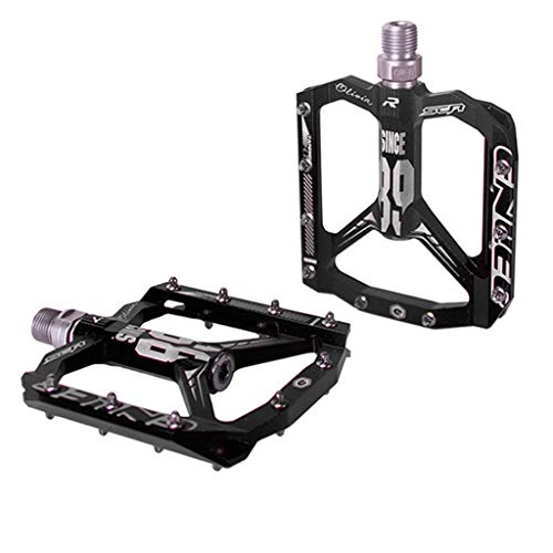 Mountain Bike Pedal : jhuhgf81254 Bike Pedals 1Pair MTB Bicycle Cycling Road Mountain Bike Flat Pedals Aluminum Alloy Pedals