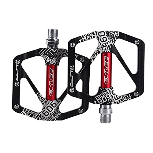 Mountain Bike Pedal : JIACUO Lightweight Universal Mountain Bike Pedals for Road MTB Bicycle Pedal Wide Non-slip Aviation Flat Foot Bicycle Pedals