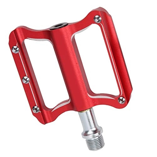 Mountain Bike Pedal : JINDI Mountain Bike Bearing Pedals, Aluminum Alloy with Nails Bike Pedals, for Bike Cyclist(Red)