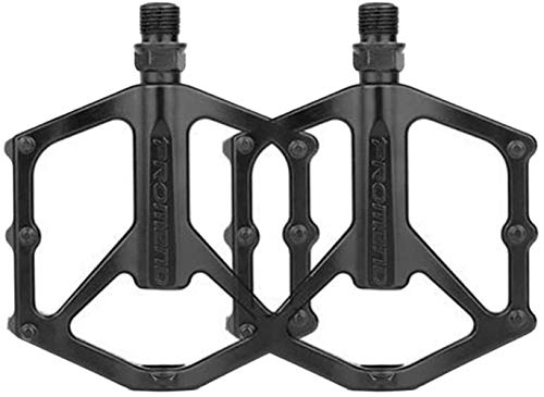 Mountain Bike Pedal : JJJ 1 Pair Mountain Bike Pedal Metal Bicycle Platform Flat Pedals Bike Part Accessories (Black)