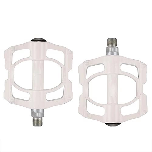 Mountain Bike Pedal : JKGHK Bike Pedal Aluminum Alloy Material 4 Specifications Pedal Suitable for Mountain Bikes, Folding Bikes, Road Bikes, White
