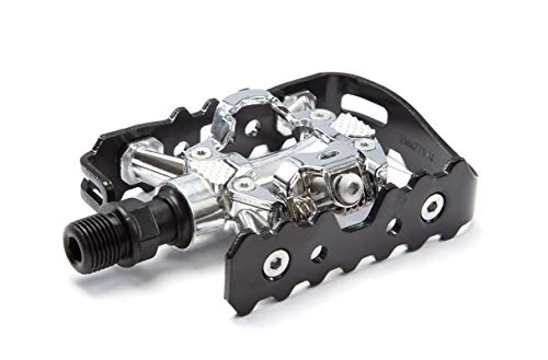 Mountain Bike Pedal : Jobsworth Bicycle Pedal Single Side Clipless SPD-Style Pedals With Cleats