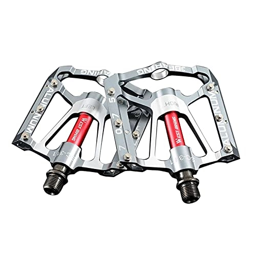 Mountain Bike Pedal : josietomy Bicycle Pedals, MTB Pedals Made of Aluminium Alloy, 3 Bearing Metal Bicycle Pedals (1 Pair) for Mountain Bike, Road Bike, BMX, Bike Pedals 4.9 / 16 Inch Axle