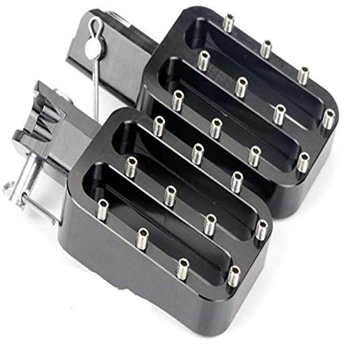 Mountain Bike Pedal : Joycaling Bicycle Pedal Bike Foot Pegs Motorcycle Pedals Treadles Footrest Foot Peg Universal Aluminum Alloy For Mountain Bike (Size:82.9 * 38.2 Mm; Color:Black)