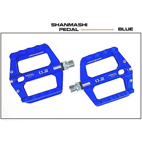 Mountain Bike Pedal : Jtoony Bike Pedals Mountain Bike Pedals 1 Pair Aluminum Alloy Antiskid Durable Bike Pedals Surface For Road BMX MTB Bike 4 Colors (SMS-0.2) Bicycle Pedals (Color : Blue)