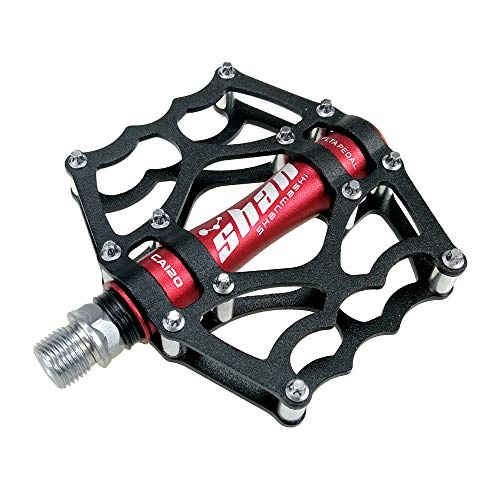Mountain Bike Pedal : Jtoony Bike Pedals Mountain Bike Pedals 1 Pair Aluminum Alloy Antiskid Durable Bike Pedals Surface For Road BMX MTB Bike 8 Colors (SMS-CA120) Bicycle Pedals (Color : Red)