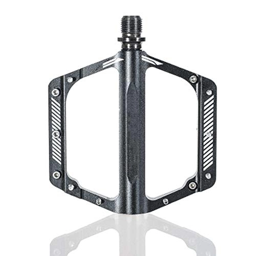 Mountain Bike Pedal : JTRHD Mountain Bike Flat Pedals Lightweight Fiber Road Cycling Mountain Bike Pedals Bicycle Pedals Platform Anti-Slip Pins Surface (Color : Black, Size : 120x105x15mm)