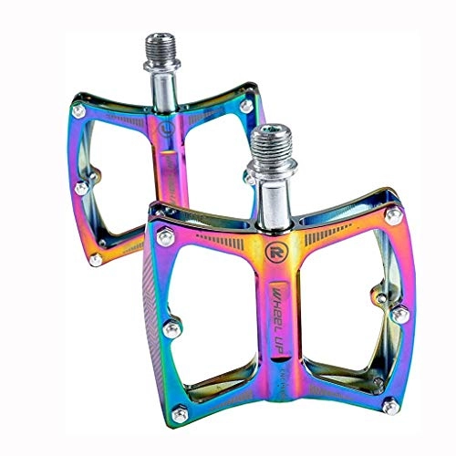 Mountain Bike Pedal : JTSYUXN Bike Pedals Anti-skid And Stable MTB Pedals, 9 / 16" Cycling Sealed 3 Bearing Pedals Ultra Strong CNC Aluminum Alloy Chrome Colored Machined For Mountain Bike BMX And Folding Bike