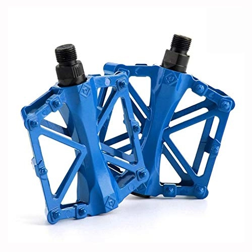 Mountain Bike Pedal : JTSYUXN Bike Pedals, Bicycle Platform, Mountain Cycling Bike Pedals Aluminum Anti-Slip Durable Sealed Bearing Axle for all bike pedals cycling / road mountain / mountain bike racing bike (Color : Blue)