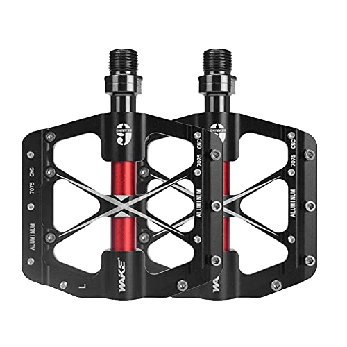 Mountain Bike Pedal : JTXQSI Bicycle Pedal, Mountain Bike Bicycle Ultra Light Pedal Bicycle Bicycle Sealed Bearing Pedal Plastic And Steel Cleat Bicycle Parts Pedal (Color : Black)