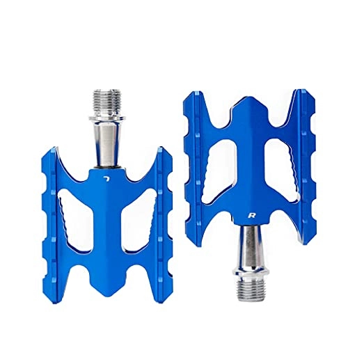 Mountain Bike Pedal : JXS Mountain Bike Aluminum Pedals, Lightweight Bicycle Pedals, DU Bearings, General Bicycle Accessories, Blue