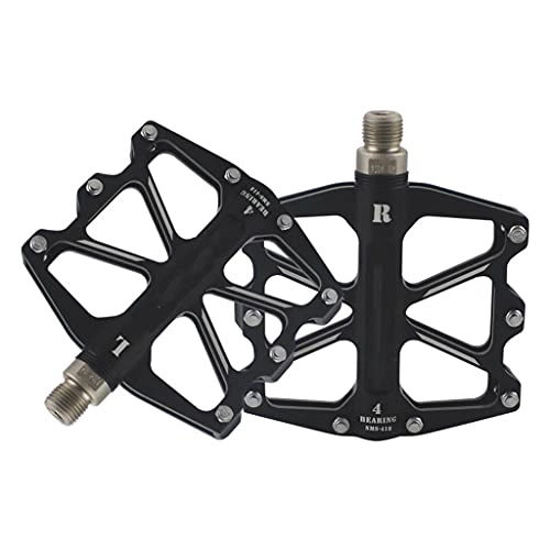 Mountain Bike Pedal : JXS Mountain Bike Pedals, Aluminum Alloy Bicycle Pedals, 4-Bearing Bearings, General Bicycle Accessories
