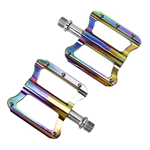 Mountain Bike Pedal : JXS Mountain Bike Pedals, Colorful Aluminum Alloy Pedals, Chromium Molybdenum Steel Shaft Sealed Bearings, General Bicycle Accessories