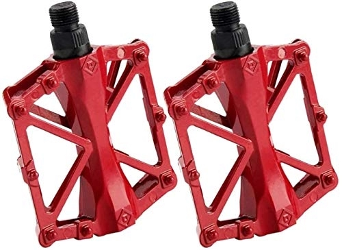 Mountain Bike Pedal : JYCCH Bicycle Accessories Bicycle Ball Pedal Aluminum Alloy Mountain Bike Pedal Pedal Riding Equipment Accessories (2 Pack) (Color : Black) (Red)