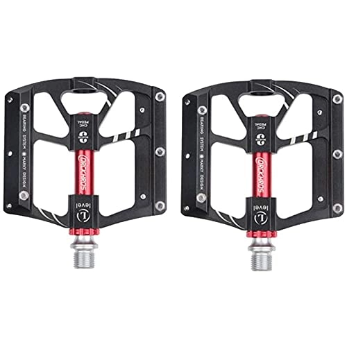 Mountain Bike Pedal : JZTOL Bike Pedals Aluminum Alloy Ultralight Bicycle Pedals With 3 Sealed Bearing For Mountain BMX Road MTB Bicycles Accessories (Black)
