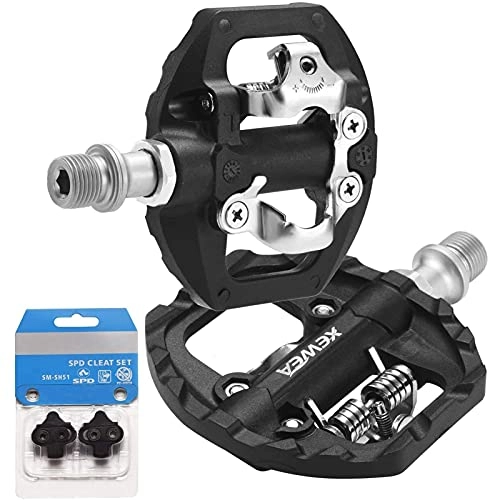 Mountain Bike Pedal : JZTOL MTB Bicycle Pedals Dual Platform Compatible With SPD Mountain Clipess Pedals, 3-sealed, Non-slip, For BMX MTB Spin Trekking Bike