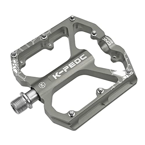Mountain Bike Pedal : K PEDC Mountain Bike Pedals Road / MTB Bike Pedals Aluminum Alloy Bicycle Pedals 9 / 16" Sealed 3 Bearing Lightweight Platform for Road Mountain BMX MTB Bike (TI 3 Bearings)