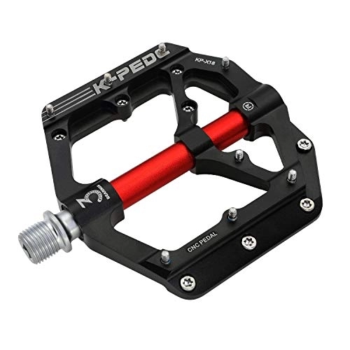 Mountain Bike Pedal : K PEDC Mountain Bike Pedals3 Sealed Bearings Ultra Strong Colorful Cr-Mo Aluminum Alloy CNC Machined 9 / 16" Non-Slip for Road BMX MTB Fixie Bikes