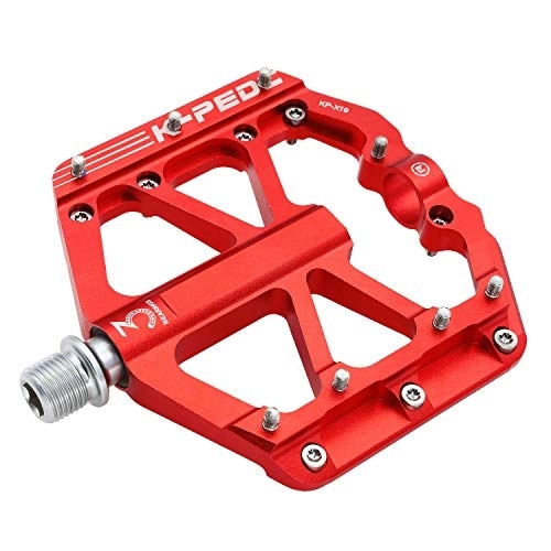 Mountain Bike Pedal : K PEDC MTB Bike Pedals Aluminum Alloy 3 Bearings Mountain Bike Pedals Platform Bicycle Flat Pedals 9 / 16" Pedals Non-Slip Alloy Flat Pedals