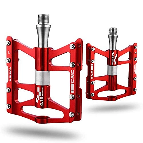 Mountain Bike Pedal : kaige Aluminum Alloy Mountain Bike Pedals Axle 9 / 16 4 Bearing Platform Pedals Flat Sealed Ever Lubricate Bearing for Road BMX MTB Bicycle Cycling WKY