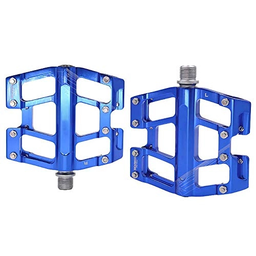 Mountain Bike Pedal : kaige MTB Peadal Mountain Bike Pedals Mountain Cycling Pedals with Cleat Compatible with SPD Structure (Platform Bike Pedal) WKY (Color : Blue)