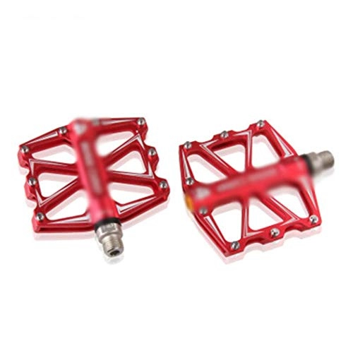 Mountain Bike Pedal : kaige Multicolor Bicycle Aluminum Alloy Pedal Mountain Bike Pedal Outdoor Sports WKY (Color : Red)