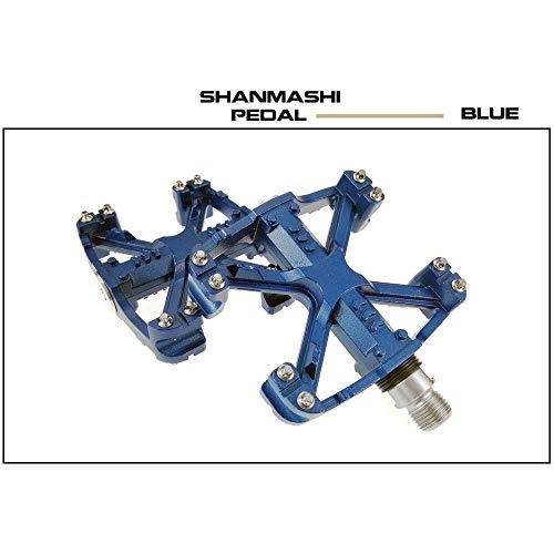 Mountain Bike Pedal : KANGJIABAOBAO Bicycle Pedal Outdoor Fashion Mountain Bike Pedals 1 Pair Aluminum Alloy Antiskid Durable Bike Pedals Surface For Road BMX MTB Bike 4 Colors (SMS-B52) Bike Pedals, (Color : Blue)