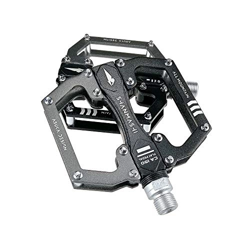 Mountain Bike Pedal : KANGJIABAOBAO Bicycle Pedal Outdoor Fashion Mountain Bike Pedals 1 Pair Aluminum Alloy Antiskid Durable Bike Pedals Surface For Road BMX MTB Bike 4 Colors (SMS-CA150) Bike Pedals, (Color : Titanium)