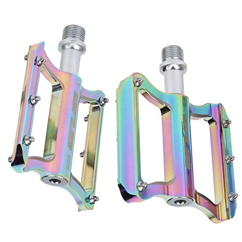 Mountain Bike Pedal : Kays Mountain Bike Pedals Aluminum Alloy Lightweight Flat Bicycle Pedal Sets For Travel Cycle - Colorful