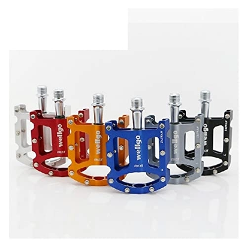 Mountain Bike Pedal : KC003 Pedal Road Bicycle Mountain Bike Pedal Aluminum Alloy Anti-skid Pedal Chromium Molybdenum Steel Axis (Color : Silver)
