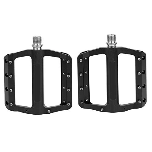 Mountain Bike Pedal : Keenso JT02 Mountain Bike Pedals, Aluminum Alloy Lightweight Flat Bicycle Pedal Sets Non-Slip Bike Pedals(Black)
