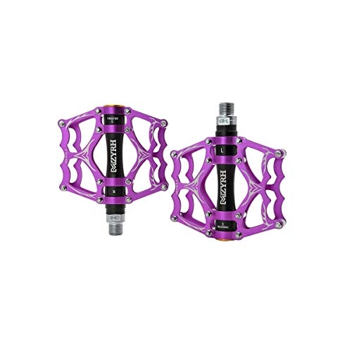 Mountain Bike Pedal : KEHUITONG Bicycle Pedals Bearing Universal Pair Of Non-slip Aluminum Alloy Palin Pedals Bicycle Accessories Mountain Bike Pedals High Quality (Color : A7)