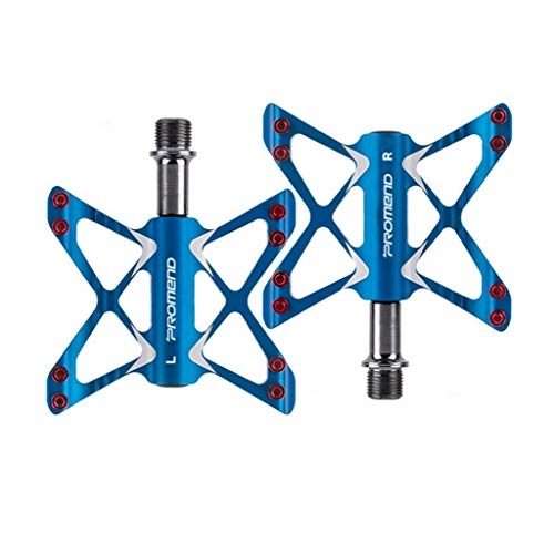 Mountain Bike Pedal : KELITE Bicycle Pedals, Aluminum Alloy Pedals, Non-slip and Durable, Ultra-light Bicycle Accessories for Road / mountain / bicycle-1 Pair (Color : Blue)
