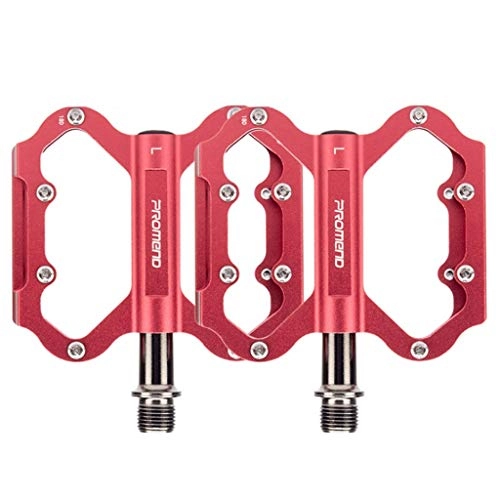 Mountain Bike Pedal : KELITE Mountain Bike Bicycle Pedal Non-slip Durable Aluminum Alloy Bearing Bicycle Bicycle Accessories-1 Pair (Color : Red)