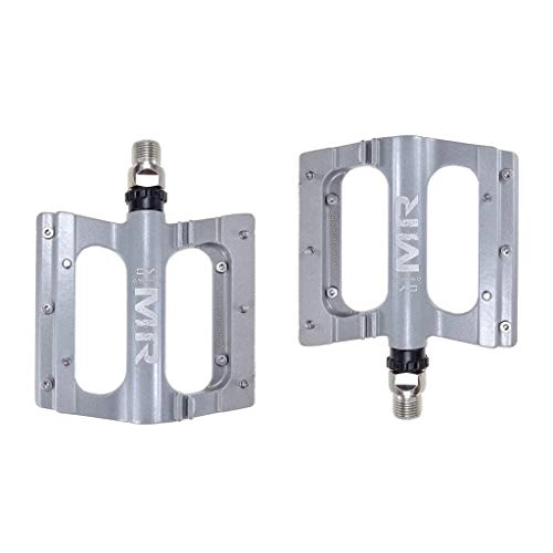 Mountain Bike Pedal : KELITE Mountain Bike Pedals Aluminum Alloy High-Strength Non-Slip Cycling Pedals 9 / 16 Cycling Accessories 1 Pair (Color : Titanium)