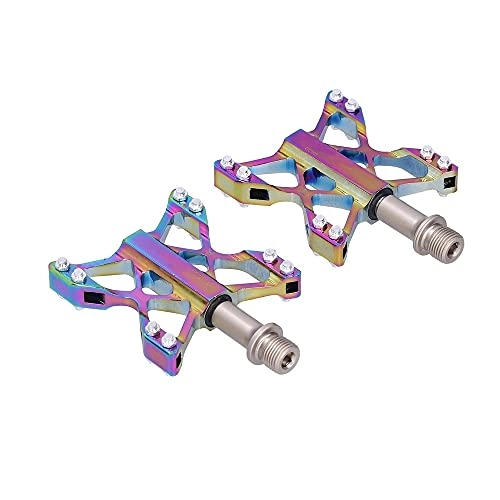Mountain Bike Pedal : Kitchenware Colorful Bike Pedals, Aluminum Alloy Bearing Universal Plating Mountain Bike Pedals, for Outdoor Bicycle Accessories