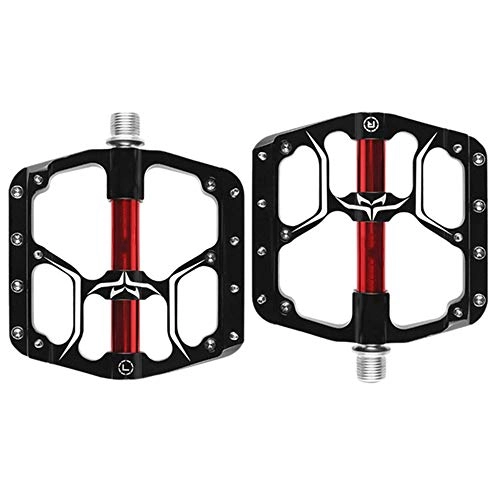 Mountain Bike Pedal : KOUPA 3 Sealed Bearings Mountain Bike Pedal Aluminum Alloy Pedals - 9 / 16 Removable Antiskid Nails Silent Low Noise - for Various Types of MTB, Road Bikes