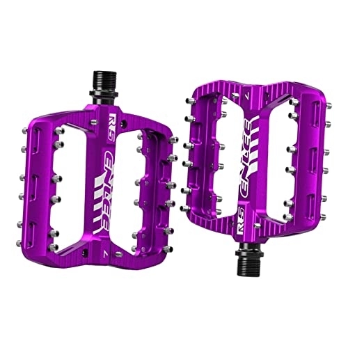 Mountain Bike Pedal : kowaku 2x Mountain Bike Pedals Nonslip Nails Sealed Bearings Aluminum Alloy Bicycle Pedals Replacement, Violet
